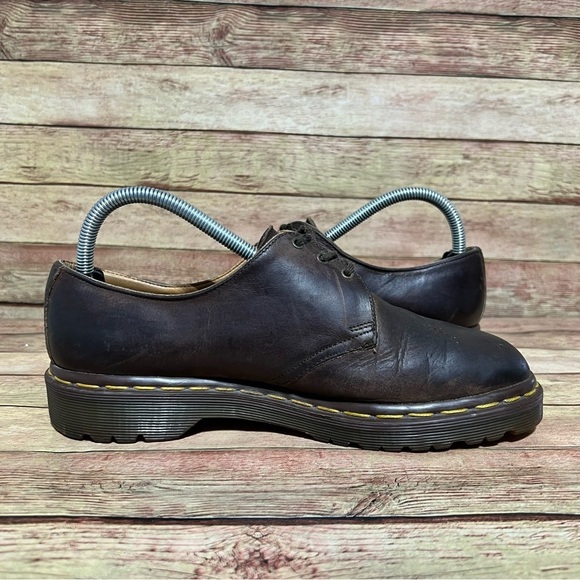 Dr. Martens Brown Leather Lace Up Low Boots